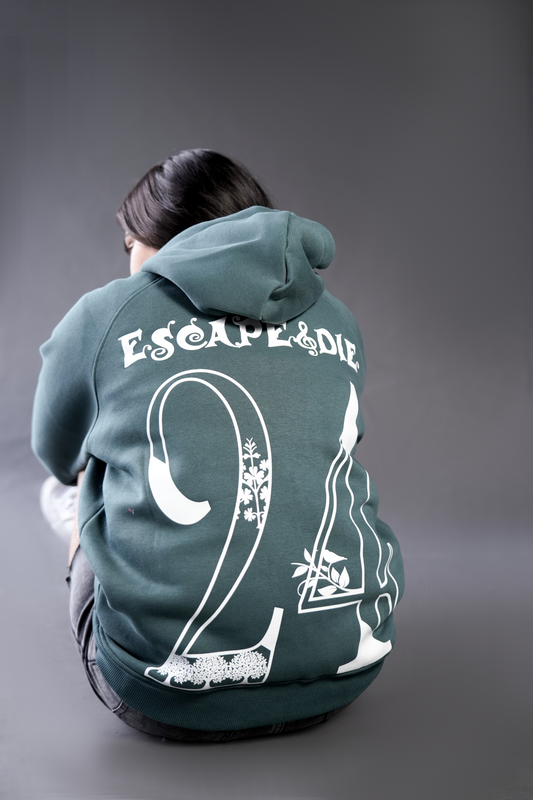 Fear Of Being Average -bottle Green Hoodie