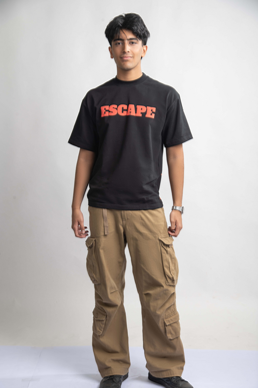 Escape& Die Black Oversize T-Shirt