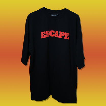 ESCAPE&DIE BLACK RED OVERSIZE T-SHIRT