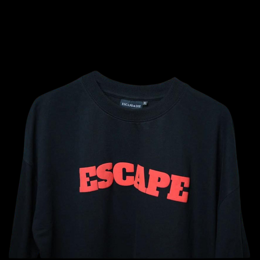 ESCAPE&DIE BLACK RED OVERSIZE T-SHIRT