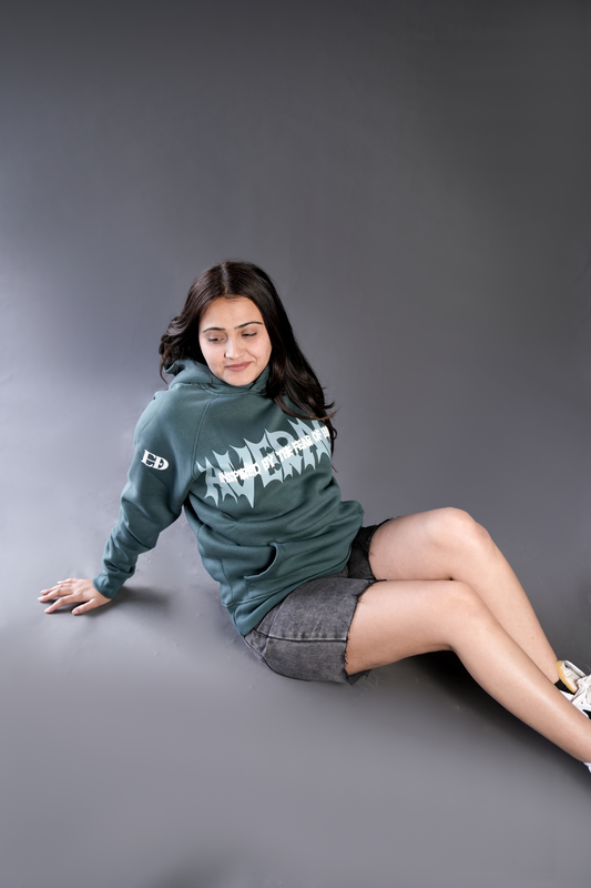 Fear Of Being Average -bottle Green Hoodie