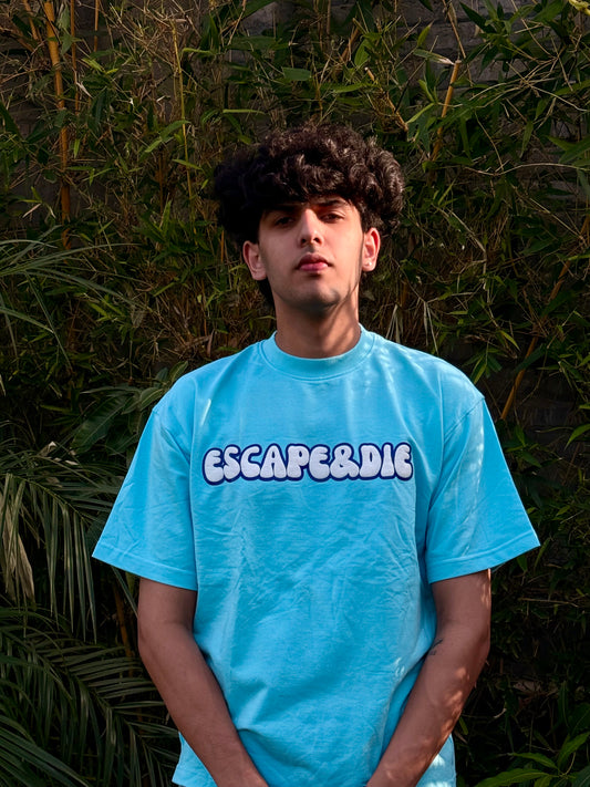 Escape& Die Light Blue Oversize T-shirt