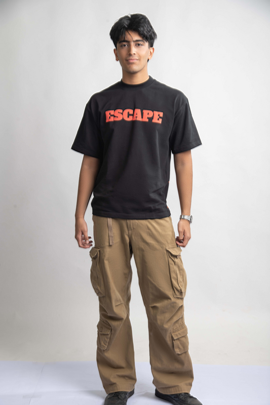 Escape& Die Black Red Oversize T-Shirt