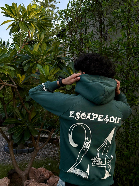 Fear Of Being Average -bottle Green Unisex Hoodie