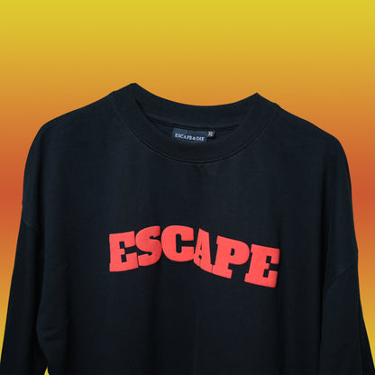 ESCAPE&DIE BLACK RED OVERSIZE T-SHIRT