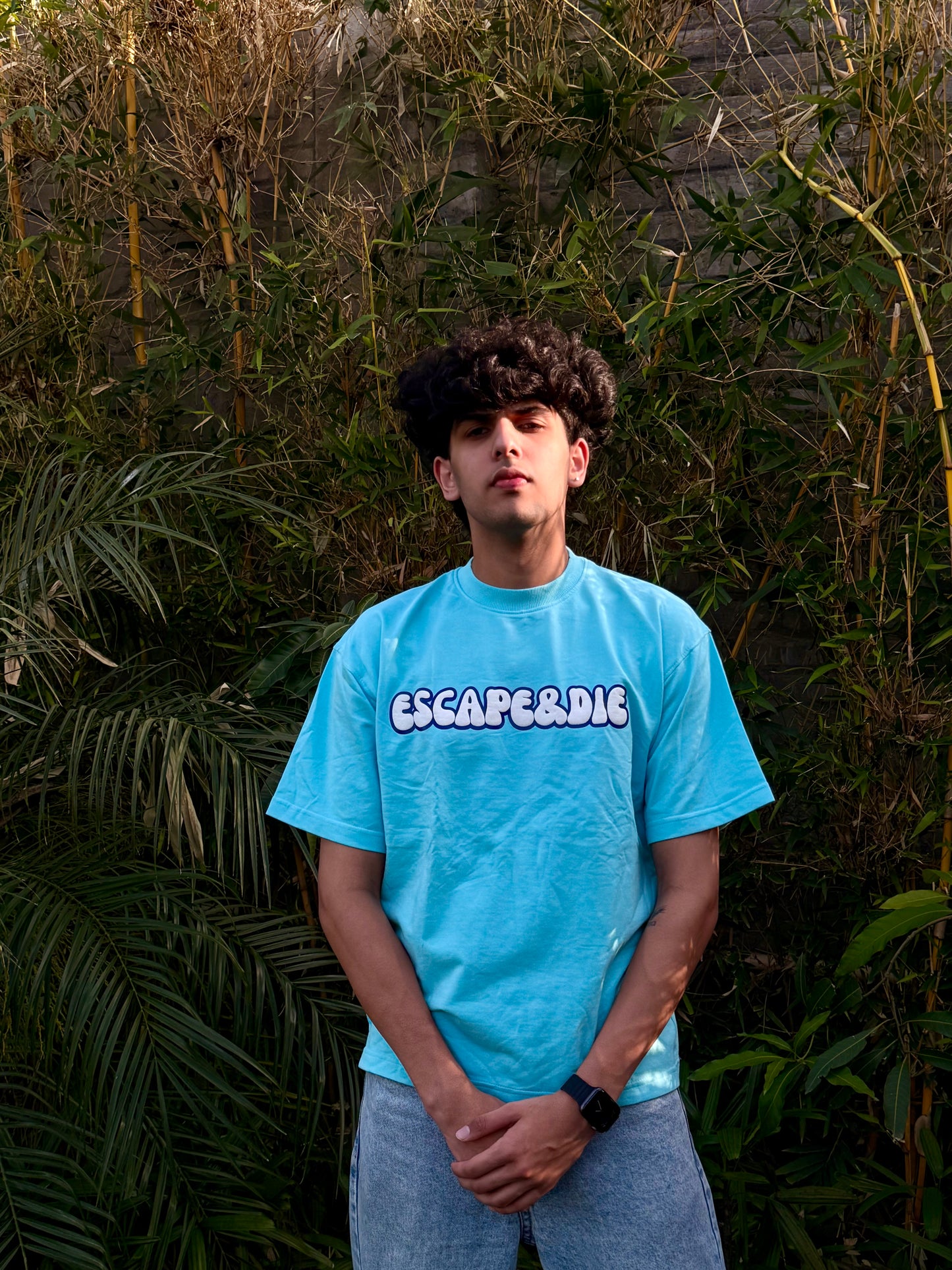 Escape& Die Light Blue Oversize T-shirt