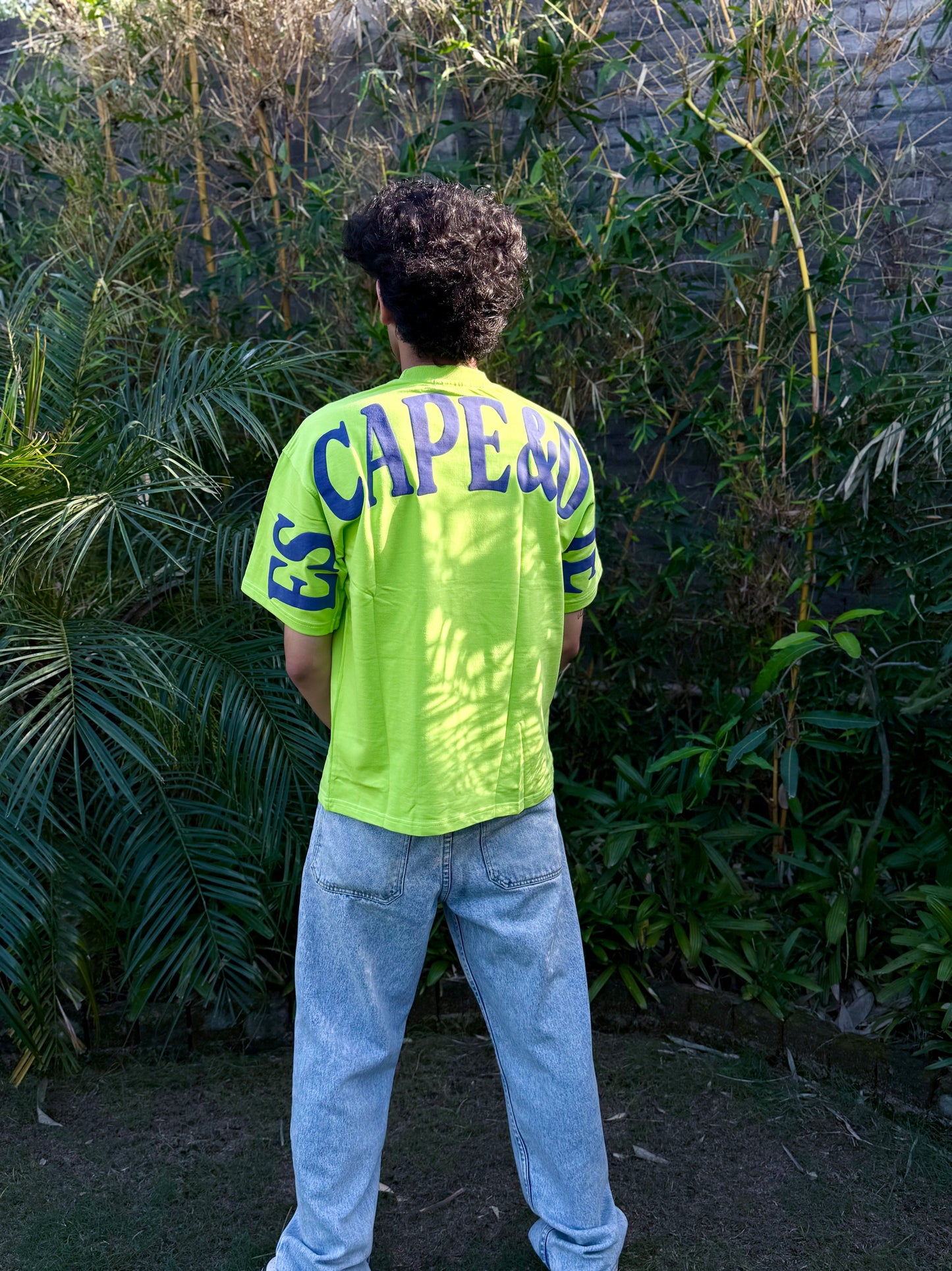 Escape Drop Shoulder Neon Oversize T-Shirt