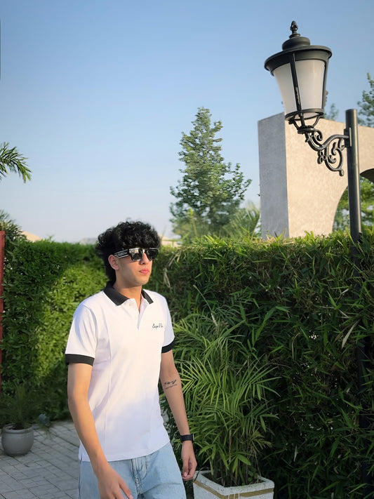 Escape Polo tee - White