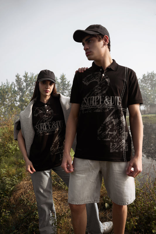 Escape Black Polo tee