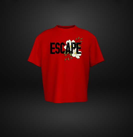 ESCAPE RED OVERSIZE T-SHIRT