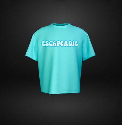 ESCAPE&DIE LIGHT BLUE OVERSIZE T-SHIRT