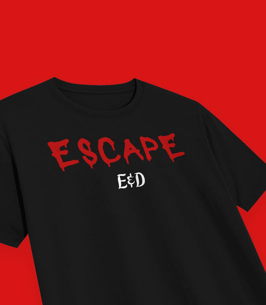 ESCAPE&DIE BLACK RED OVERSIZE T-SHIRT