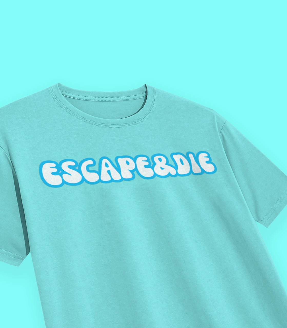 ESCAPE&DIE LIGHT BLUE OVERSIZE T-SHIRT